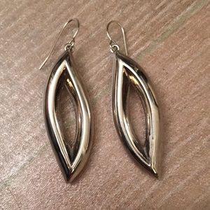 Simon Sebbag leaf wave earrings sterling silver